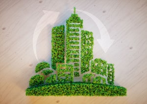 Picture of a city going green with green tenant improvement